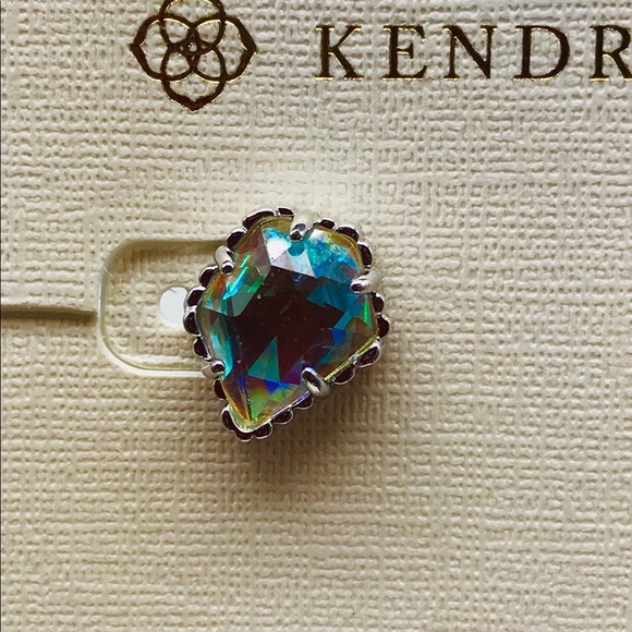 Kendra Scott Tessas Dichroic Silver tone earrings - Picture 2 of 4